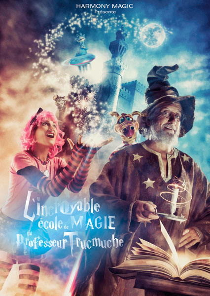Illustration spectacle l'incroyable école de Magie Professeur Truchmuche